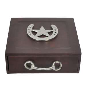 Multifunctional Style Leather Box Horse Shoe Badge Design Handmade Gift Box Latest Arrival Storage Boxes & <b>Bins</b> Cheap Price - Product Image 3