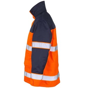 Gilet de sécurité réfléchissant haute visibilité, imperméable, à capuche, jaune et noir, taille XXL, en polyester premium, vêtements de sécurité routière - Product Image 5