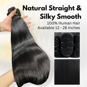 Extensiones de Cabello Rubio Claro Sedoso y Suave: Trama Doble a Máquina para una Tejida Perfecta - Product Image 1