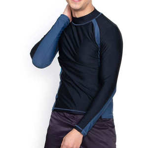 OEM Men's Premium Quality Rash Guard Sublimation Printed Polyester Front Gym Fitness Surfing Diving Compression Shirts - Product Image 1