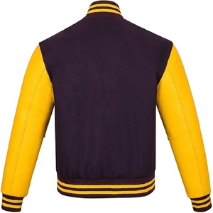 Veste de baseball universitaire pour homme, boutonnée, couleur personnalisée, vente en gros - Product Image 2