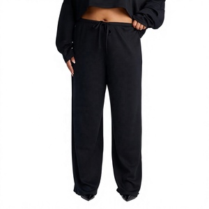 Women Plus Size Loose Casual Oversized Baggy <b>High</b> <b>Waist</b> Wide Leg <b>Cargo</b> Joggers Sweatpants OEM Manufacturer - Product Image 1