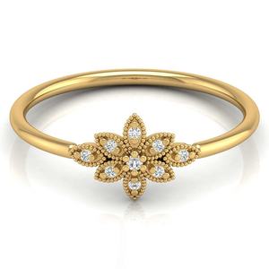 Anillo de diamantes chapado en oro amarillo de 18 quilates hecho a mano, banda envolvente con cuentas de moda Vintage, estilo clásico, venta al por mayor para regalo de aniversario - Product Image 1