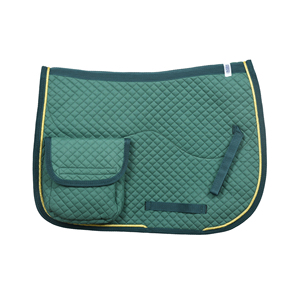 Tapis de selle tout usage vert avec poches, tapis de selle matelassé pour cheval, confortable et respirant, tapis de selle d'équitation - Product Image 5