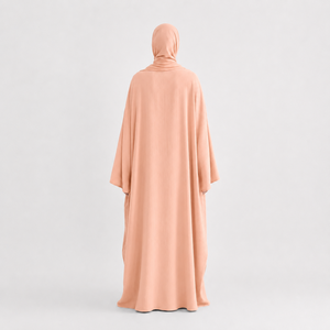 Premium Quality Anti-static Wrinkle Resistant Plus Size Loose Fit Modest <b>Abaya</b> Set for Women Maxi Length Full Sleeve - Product Image 2