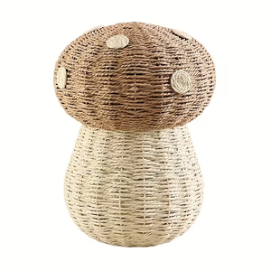 Cesta de Almacenamiento de Seagrass Tejida a Mano de Alta Calidad con Tapa, Elegante Cesta para Juguetes de Niños, Decoración para el Hogar - Product Image 2