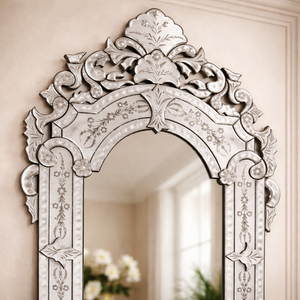 Espejo de Pared Vintage Estilo Veneciano |   Espejo Decorativo Barroco de Lujo | Espejo Decorativo de Vidrio Antiguo | Espejo de Pared Decorativo para Sala de Estar - Product Image 5