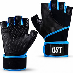 Gants de musculation demi-doigts personnalisables fabriqués en usine avec support de poignet – Meilleur prix de gros pour la gym, le fitness et la musculation - Product Image 2