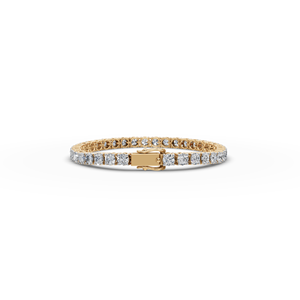 Pulsera de Tenis Minimalista de Oro de 7 Pulgadas con Diamantes Cultivados en Laboratorio, Joyería de Moda Sostenible - Product Image 1
