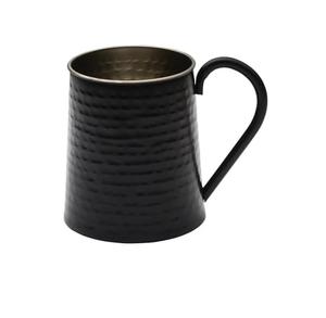 Tazas de Cobre Sólido Hechas a Mano para el Hogar Moderno, Taza en Forma de Barril de 16 oz con Asa de Latón y Textura Martillada - Product Image 6