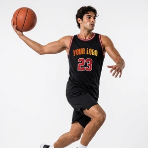 Custom Men's Basketball Jersey&Nicker Sleeveless Top With Name&Number And Logo Front Print Breathable <b>Polyester</b> Sportswear - Product Image 2
