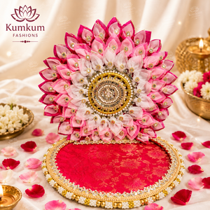 Fondo Decorativo Singhasan Hecho a Mano en India para Laddu Gopal Krishna Ganesha, Templo, Sala de Pooja, Decoración del Hogar, Janmashtami - Product Image 4