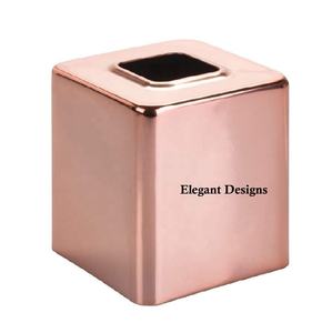 Caja de pañuelos de Metal niquelado decorativo, hecha a mano cubierta de tejido de lujo de alta calidad, clásica, elegante, venta al por mayor - Product Image 2