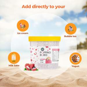 Sirop de perles de tapioca saveur litchi pour Bubble Tea, certifié Halal, VINUT TRUST, faible MOQ, en vrac, prêt à consommer - Product Image 2