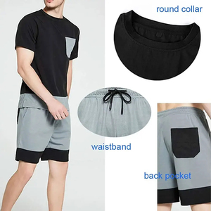 Ensemble de shorts décontractés pour hommes, coupe ample, imprimé numérique, respirant, séchage rapide, confortable, polyester/coton - Product Image 6