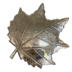 Assiette de service en métal en forme de feuille, motif végétal peint à la main, design moderne, plats et assiettes, plateaux de service pour aliments et en-cas - Product Image 3