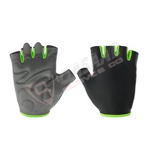 Gants de cyclisme en cuir de qualité supérieure, sur mesure, respirants, à demi-doigts, antidérapants, avec protection en néoprène - Product Image 2
