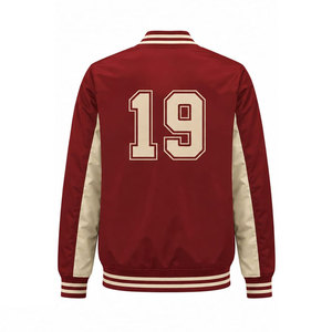 Chaqueta Bomber Delta Sigma Theta Roja con Estampado '19' en la Espalda, Estilo Preppy para Hombre, Chaqueta Universitaria de Satén con Cierre Frontal - Product Image 3