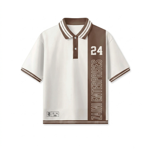Chemises sportives décontractées pour hommes ZAINI ZI-006, nouvelle conception tendance, logo personnalisé, couleur unie, respirantes, 10% élasthanne, 90% polyester - Product Image 1