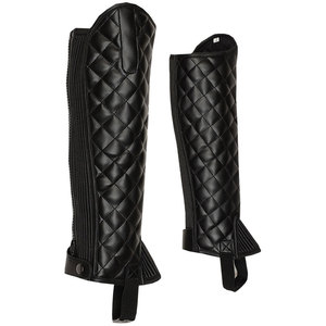 Mini-chaps en cuir de qualité supérieure pour chevaux, avec sangle durable, pour l'entraînement équestre en extérieur. - Product Image 1