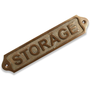 Placa de Latón Macizo Grabada Estilo Vintage para Puerta de Almacén, Letrero Decorativo Metálico Personalizable para Montar en la Pared, Ideal para Oficina u Hotel - Product Image 1
