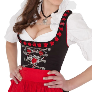 Mejor vestido tradicional bávaro tipo dirndl de alta calidad para Oktoberfest, mini dirndl alemán. - Product Image 1