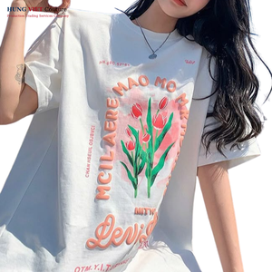 Camiseta personalizada de talla grande para hombre, ropa de calle de peso pesado, camiseta gráfica con logotipo impreso en 3D, camisetas gráficas de talla única para hombre - Product Image 1