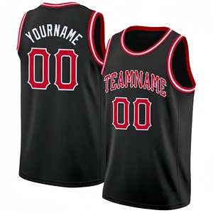 Custom Basketball Jersey Unisex Sleeveless <b>Tank</b> Top Maroon Striped Heat-Transfer Printed Team Name Number Quick Dry Durable 100% - Product Image 3