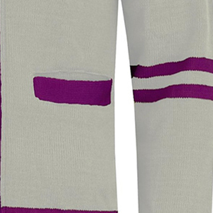 Cardigan en coton tricoté personnalisé pour sororité et fraternité, pull pour hommes et femmes, col en V, manches longues, broderie avec logo en lettres grecques - Product Image 6