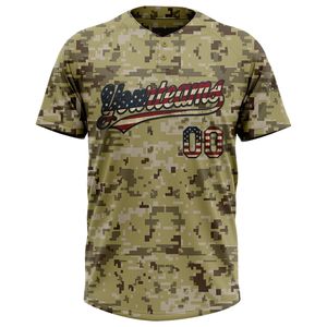 เสื้อเบสบอลลายพรางแบบกำหนดเอง แขนสั้น พิมพ์ลายแบบซับลิเมชั่น ระบายเหงื่อได้ดี ผลิตจากโพลีเอสเตอร์ 100% เสื้อทีมสำหรับผู้ใหญ่แบบยูนิเซ็กซ์ - Product Image 1