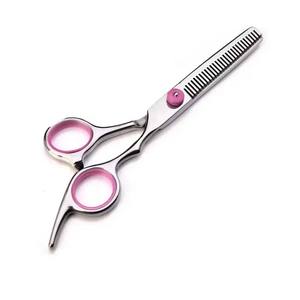 Ciseaux de coiffure professionnels en acier inoxydable noir et or à long manche, pour coupe et effilage, ensemble de coiffure pour barbier et salon, offre spéciale - Product Image 6