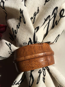 Anneaux de serviette de table en bois de luxe, classiques, écologiques, durables, faits à la main, décoration de table à manger par Tradebyd - Product Image 3