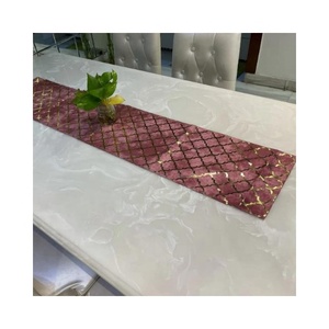 Cubiertas de mesa de comedor multifunción bordadas grandes geométricas de estilo europeo, caminos de mesa a prueba de polvo para el hogar - Product Image 3