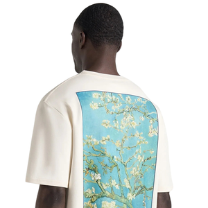 <b>Men</b> O Neck Short Sleeve <b>T</b> <b>Shirt</b> Art Portrait Chest Graphic <b>Floral</b> Artwork Back Print Relaxed Fit Wholesale Custom OEM Cotton Tee - Product Image 4