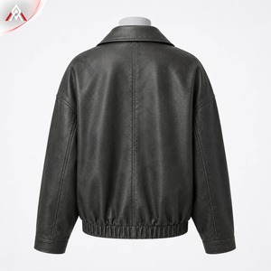 Chaqueta de Cuero para Mujer, Cuero Suave, Ajuste Cómodo, Diseño Duradero, Prenda Exterior Clásica Informal para la Moda Diaria y Viajes - Product Image 5