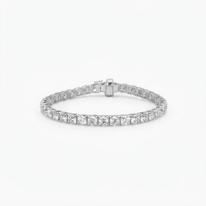 สร้อยข้อมือเพชรทรงกลมเจียระไนแบบบริลเลียนท์ ทองคำแท้ 10K 14K 18K เพชรเพาะเลี้ยงในห้องปฏิบัติการ รับรองโดย IGI เครื่องประดับเจ้าสาวงานแต่งงานสุดหรู - Product Image 4