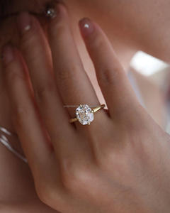 IGI/GIA Lab Grown Cut Diamond Vintage 14k jaune mariage/bague de fiançailles unisexe or blanc fin pour anniversaire fête-digne - Product Image 4