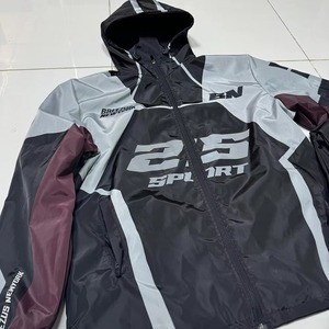 Vêtements de jogging personnalisés, veste coupe-vent et pantalon de survêtement, fermeture éclair, logo personnalisé, coupe-vent en nylon, survêtements, dernier design - Product Image 5