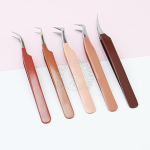 New Isolation Eyelash Tweezers 90 Boot Volume Tweezer Stainless Steel Fine X Tip Professional Tweezers for Isolate Lashes - Product Image 4