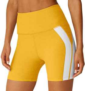 Pantalones de Yoga de Cintura Baja, Sin Costuras, Suaves, Transpirables, Ecológicos, para Mujer, Diseño de Shorts Lavados - Product Image 1