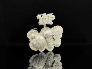 Pendentif unisexe pour homme The Ice Legacy Heavy Bling Frost Diamond Street Royal Hip Hop plaqué argent rhodié - Product Image 2