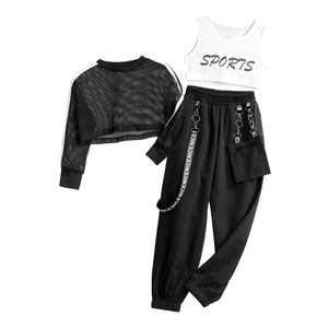 Conjunto de ropa de baile para niños de 6 a 16 años al por mayor, trajes de baile para niños de Hip Hop para niñas, ropa de baile para escenario - Product Image 5