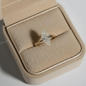 2CT Marquise Cut Moissanite Engagement <b>Ring</b> 925 <b>Silver</b> Rhodium Plated IGI Certified Prong Setting <b>Solitaire</b> - Product Image 6