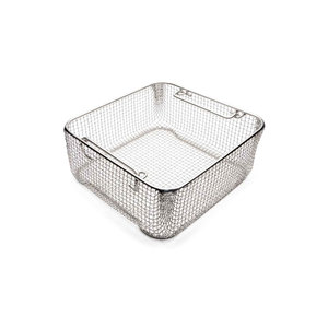 Stainless Steel Wire <b>Mesh</b> Sterilization <b>Basket</b> with Tilt Handles Rounded Corners Surgical Instrument Storage Container - Product Image 1