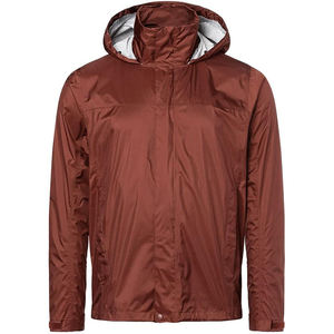 Veste imperméable à capuche bleue pour homme, col montant, fermeture éclair, style décontracté, pour le printemps, en polyester - Product Image 3
