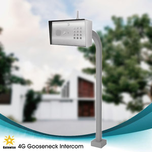 4G GSM-Based Audio Waterproof Two-Way Outdoor <b>Intercom</b> Access Control Time Attendance Gooseneck Pole Mount Keypad PIN Code Home - Product Image 1