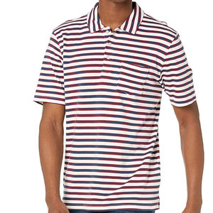 Polo de Algodón 100% para Hombre, con Logotipo Personalizado Bordado, Corte Ajustado, Rayas, Casual, Manga Corta, Camiseta de Golf, Venta al Por Mayor OEM - Product Image 6