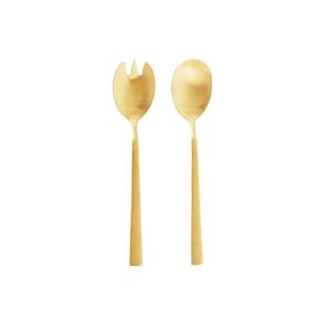 Juego de servidores de ensalada de metal pulido a mano de primera calidad para exhibición en mostradores de buffet y presentación de catering para bodas - Product Image 1