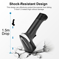 Escáner de Códigos QR con Cable/USB Serie JR05, Resistente a Caídas de 1.5m, Batería de 2000mAh, Escáner de Códigos de Barras Portátil para Logística de Almacén