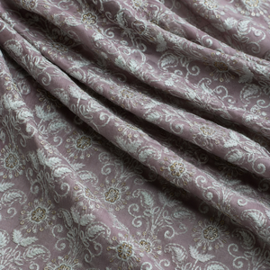 Grey Embroidered Organza Sari Fabric With <b>Sequin</b> Details For Women Party Wear Designer Garments Bridal Wear - Product Image 3
